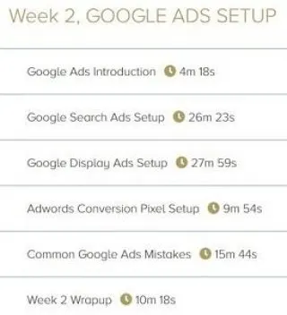 Week 2. Google Ads Setup - 6 Videos