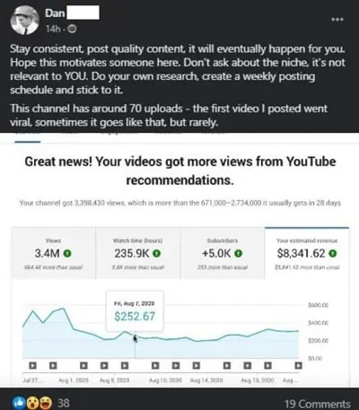 Tube Mastery and Monetization Testimonials